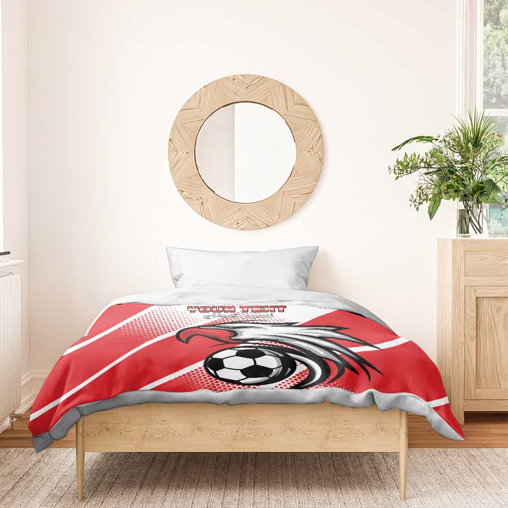 Custom Tunisia Football Bedding Set Go Eagles of Carthage