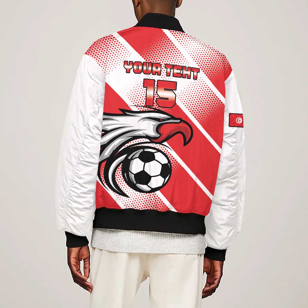 Custom Tunisia Football Bomber Jacket Go Eagles of Carthage