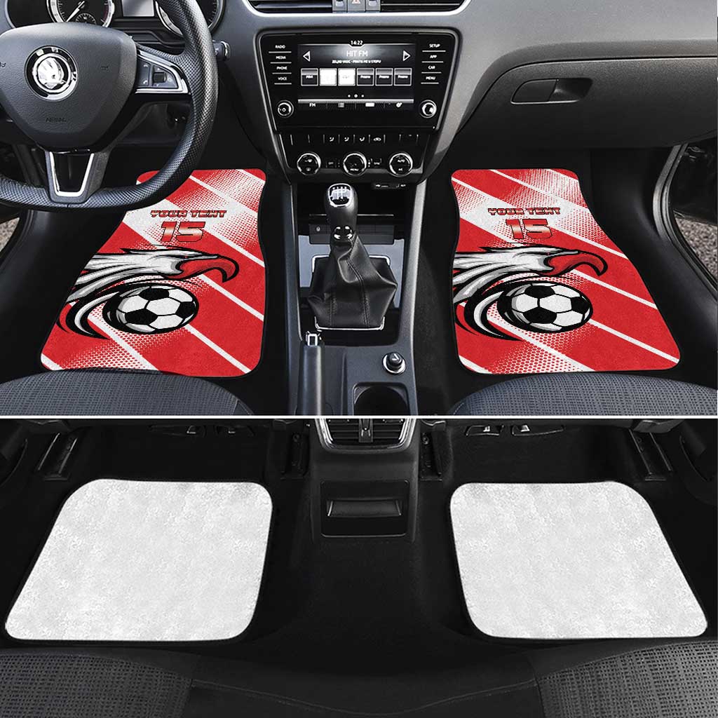 Custom Tunisia Football Car Mats Go Eagles of Carthage