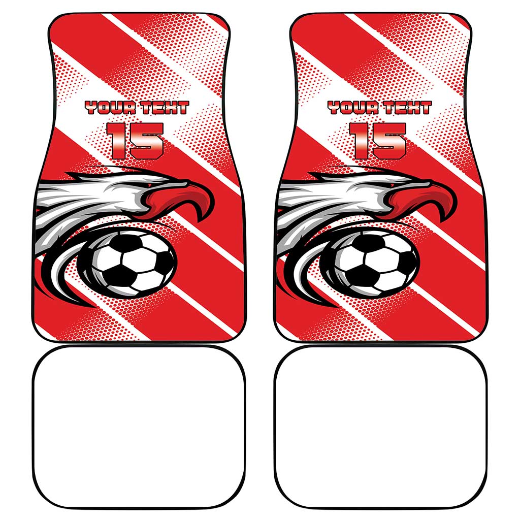 Custom Tunisia Football Car Mats Go Eagles of Carthage