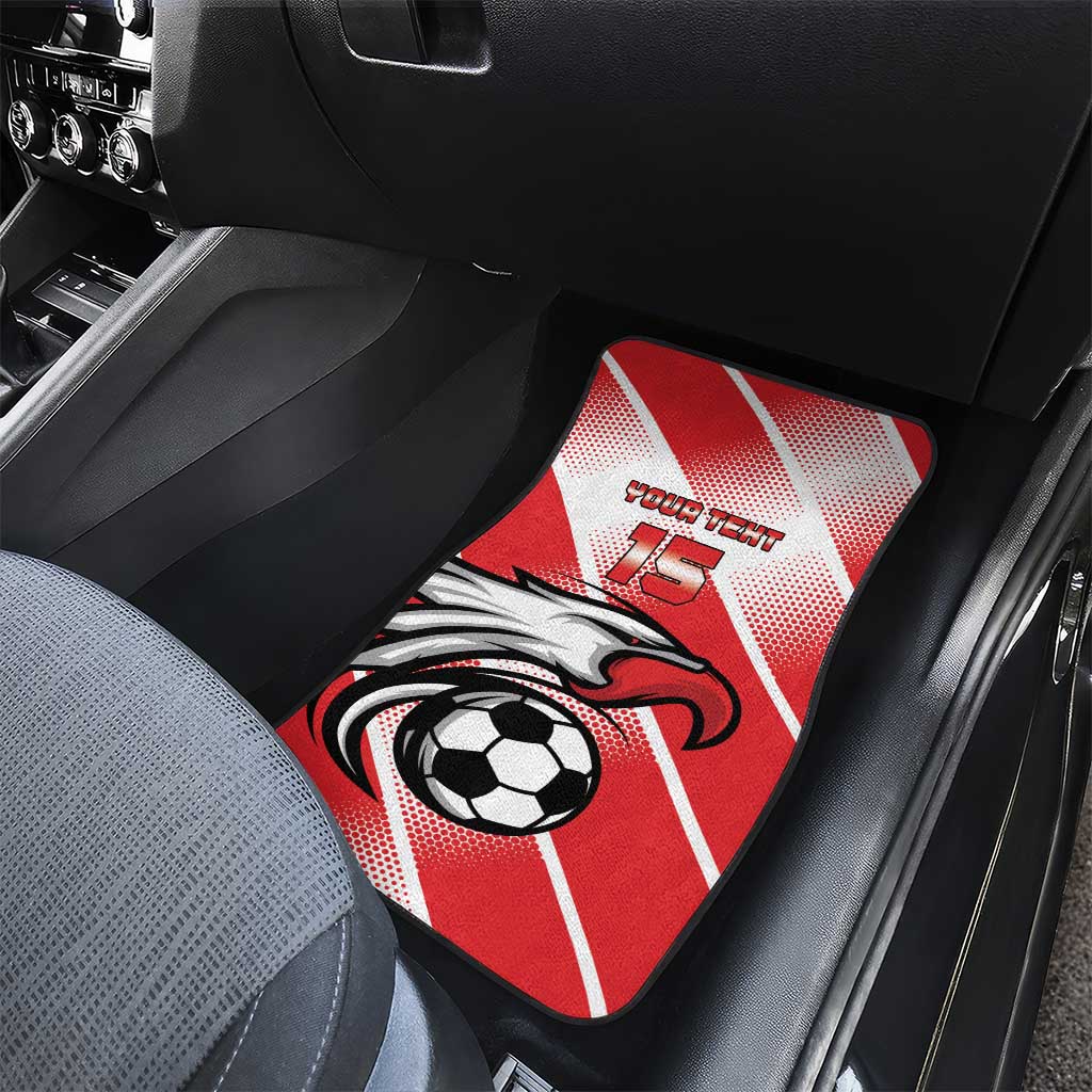 Custom Tunisia Football Car Mats Go Eagles of Carthage