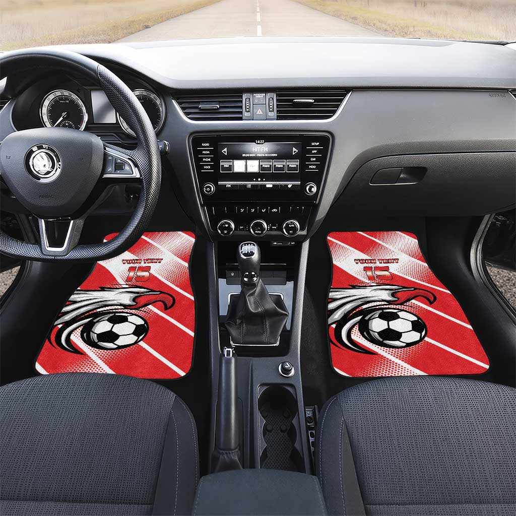 Custom Tunisia Football Car Mats Go Eagles of Carthage