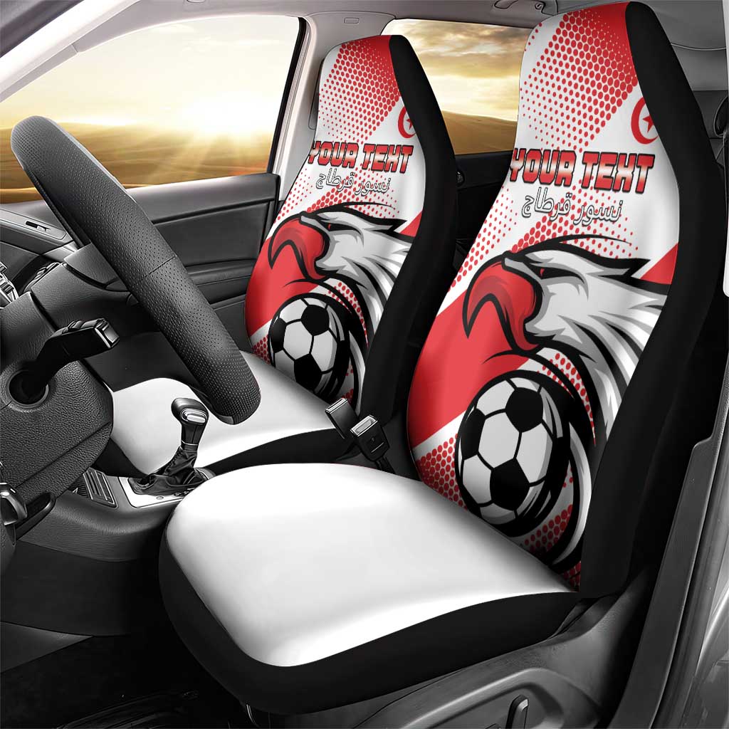 Custom Tunisia Football Car Seat Cover Go Eagles of Carthage