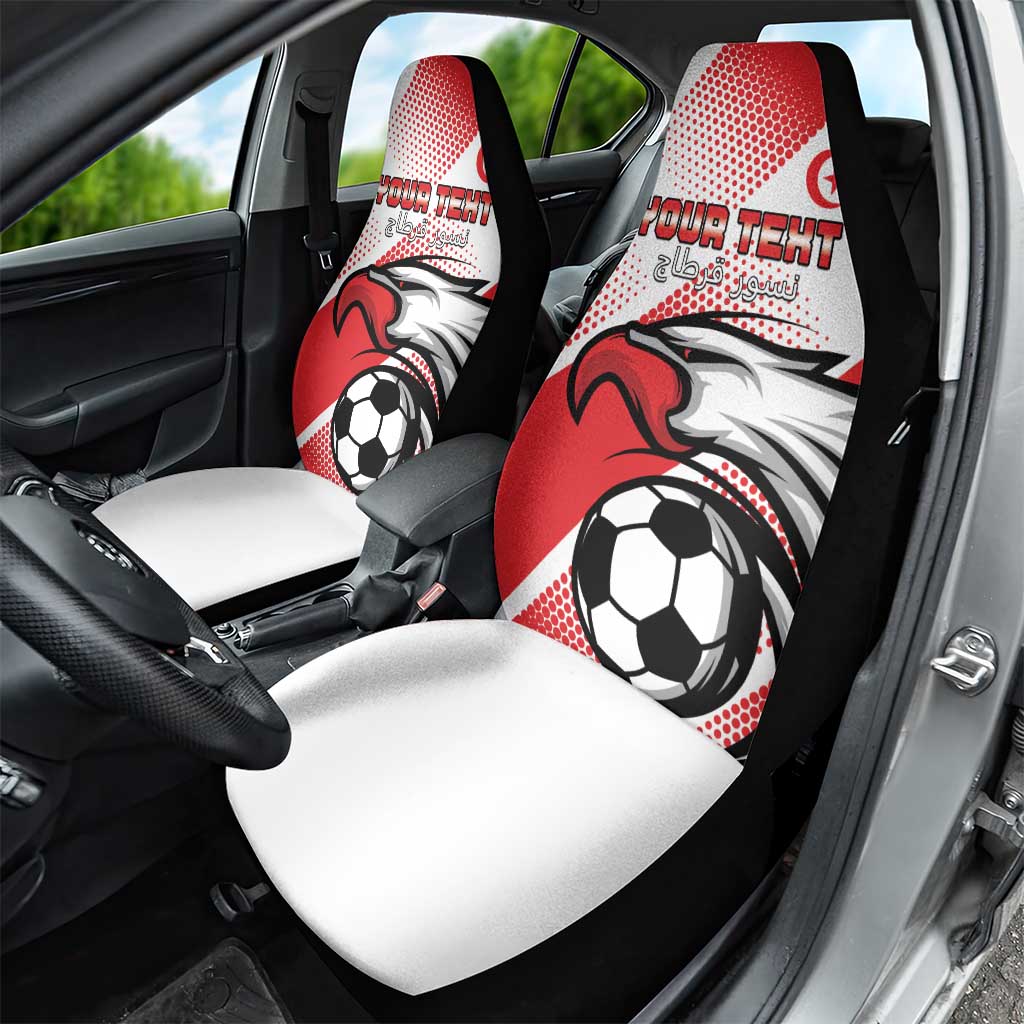 Custom Tunisia Football Car Seat Cover Go Eagles of Carthage
