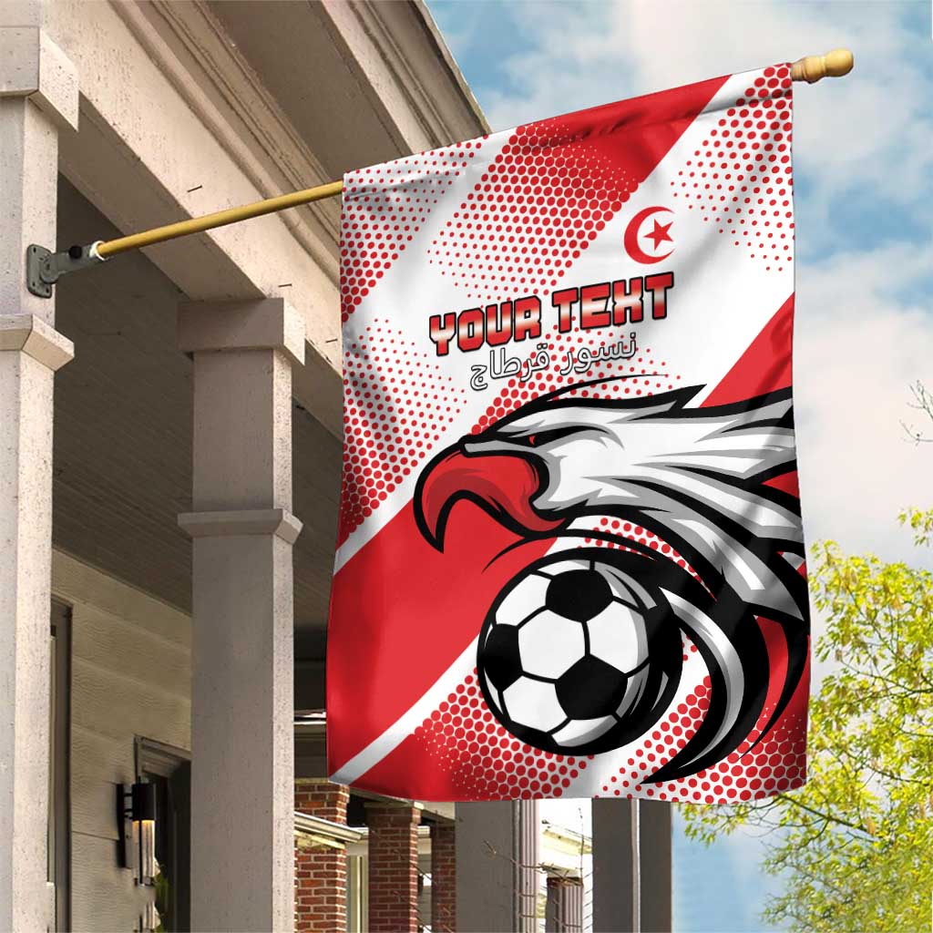 Custom Tunisia Football Garden Flag Go Eagles of Carthage