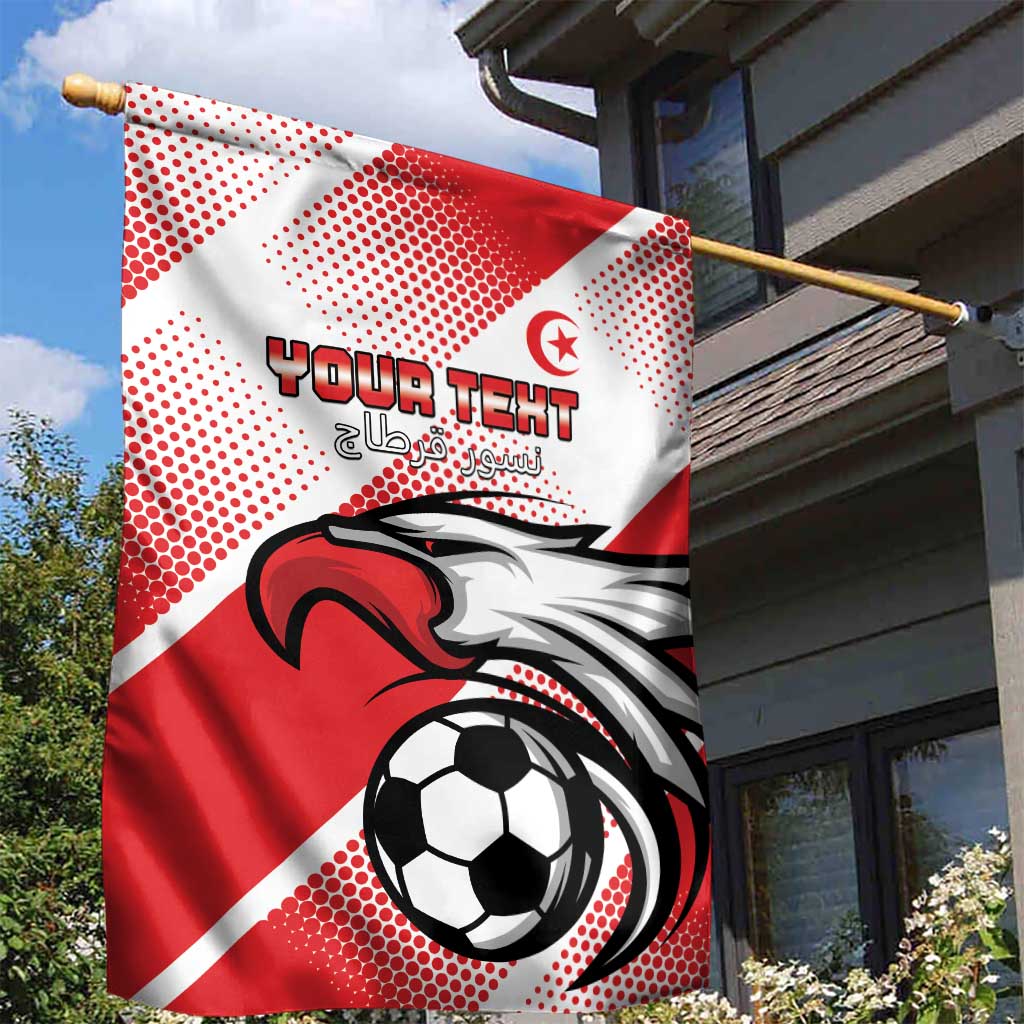 Custom Tunisia Football Garden Flag Go Eagles of Carthage