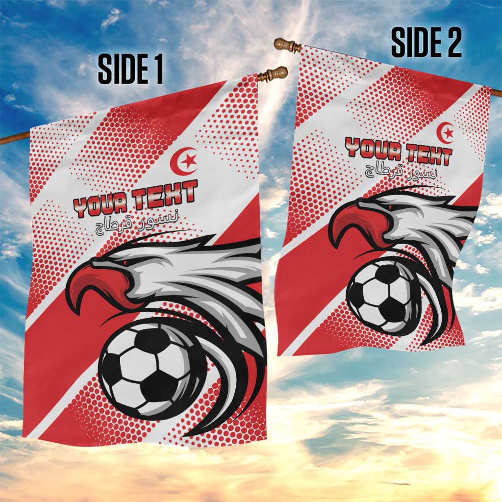 Custom Tunisia Football Garden Flag Go Eagles of Carthage