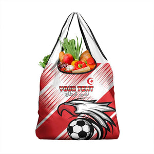 Custom Tunisia Football Grocery Bag Go Eagles of Carthage