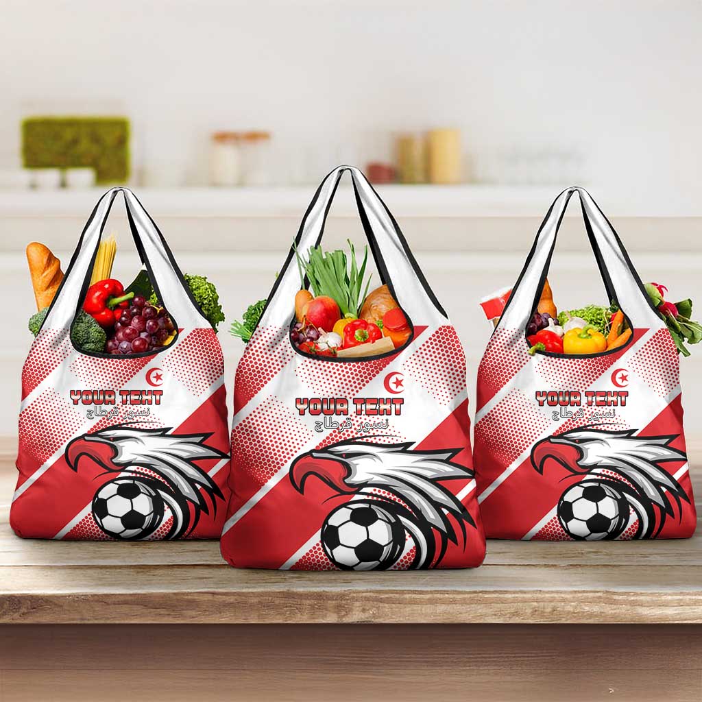 Custom Tunisia Football Grocery Bag Go Eagles of Carthage