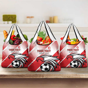 Custom Tunisia Football Grocery Bag Go Eagles of Carthage