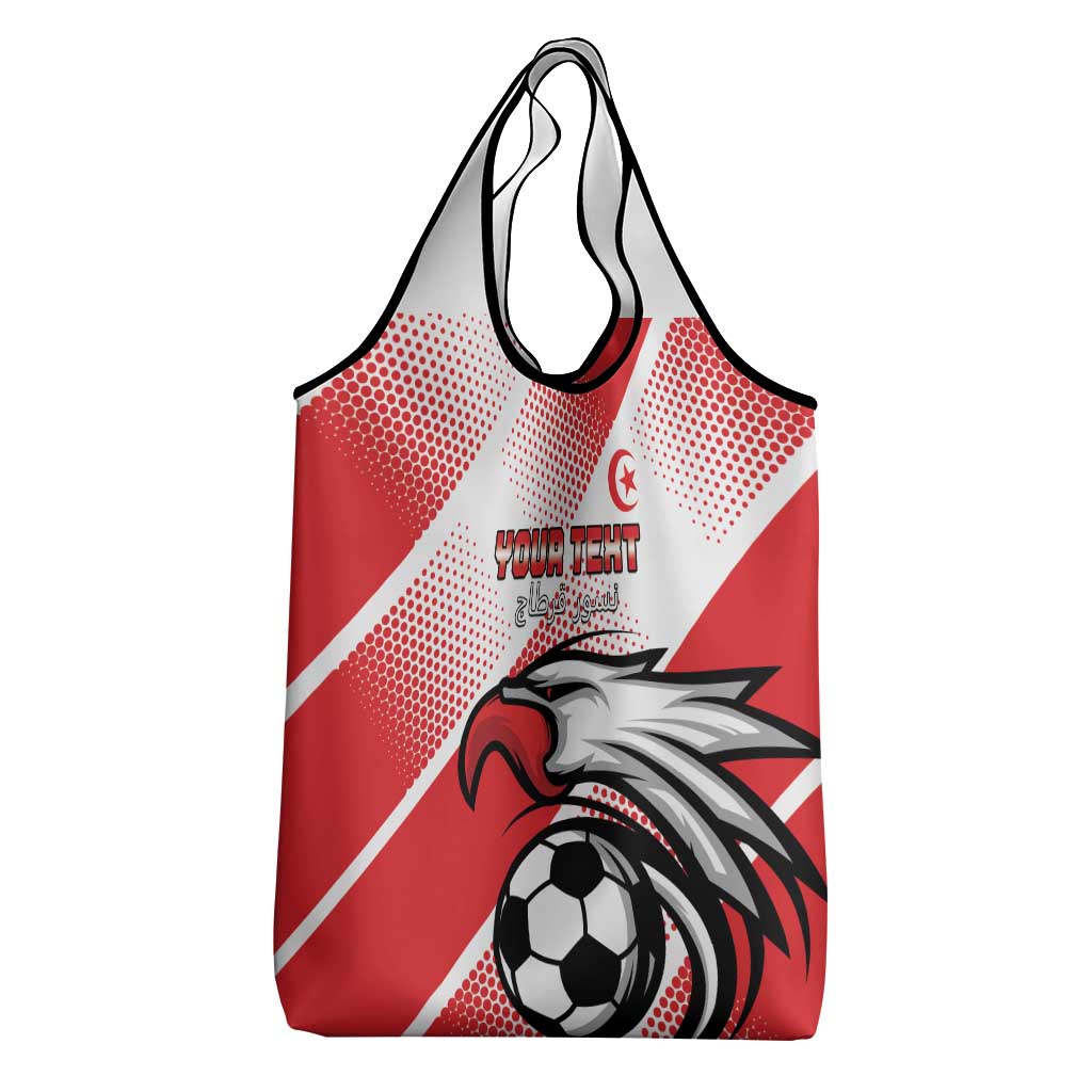 Custom Tunisia Football Grocery Bag Go Eagles of Carthage