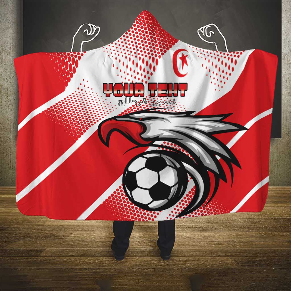 Custom Tunisia Football Hooded Blanket Go Eagles of Carthage