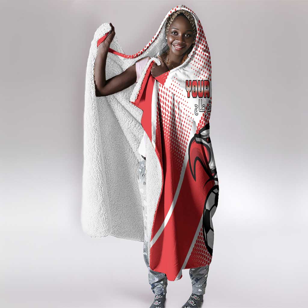 Custom Tunisia Football Hooded Blanket Go Eagles of Carthage