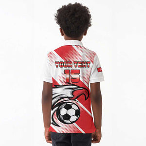 Custom Tunisia Football Kid Polo Shirt Go Eagles of Carthage