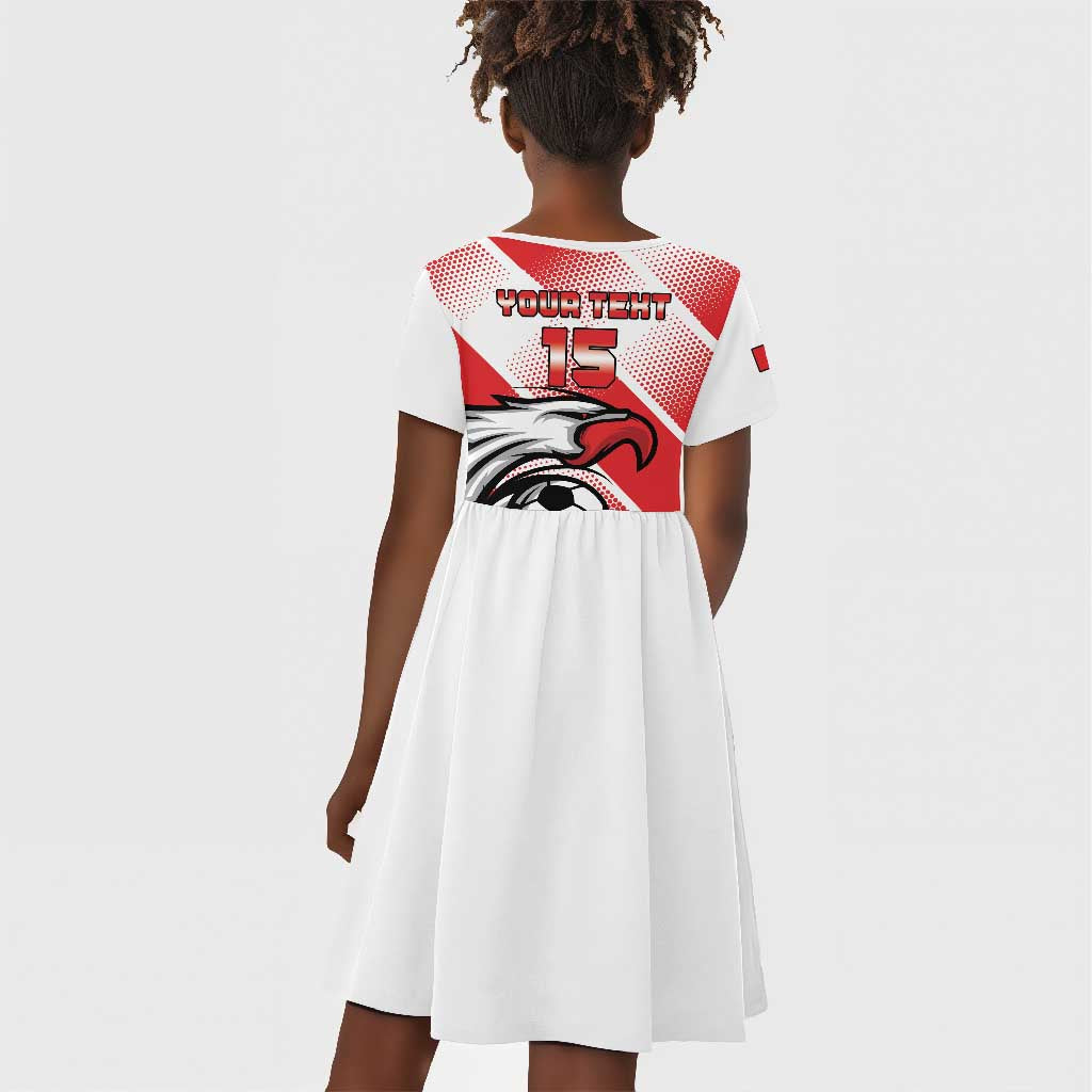 Custom Tunisia Football Kid Short Sleeve Dress Go Eagles of Carthage