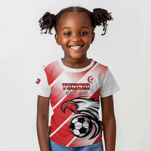 Custom Tunisia Football Kid T shirt Go Eagles of Carthage