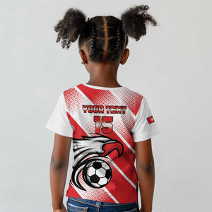Custom Tunisia Football Kid T shirt Go Eagles of Carthage
