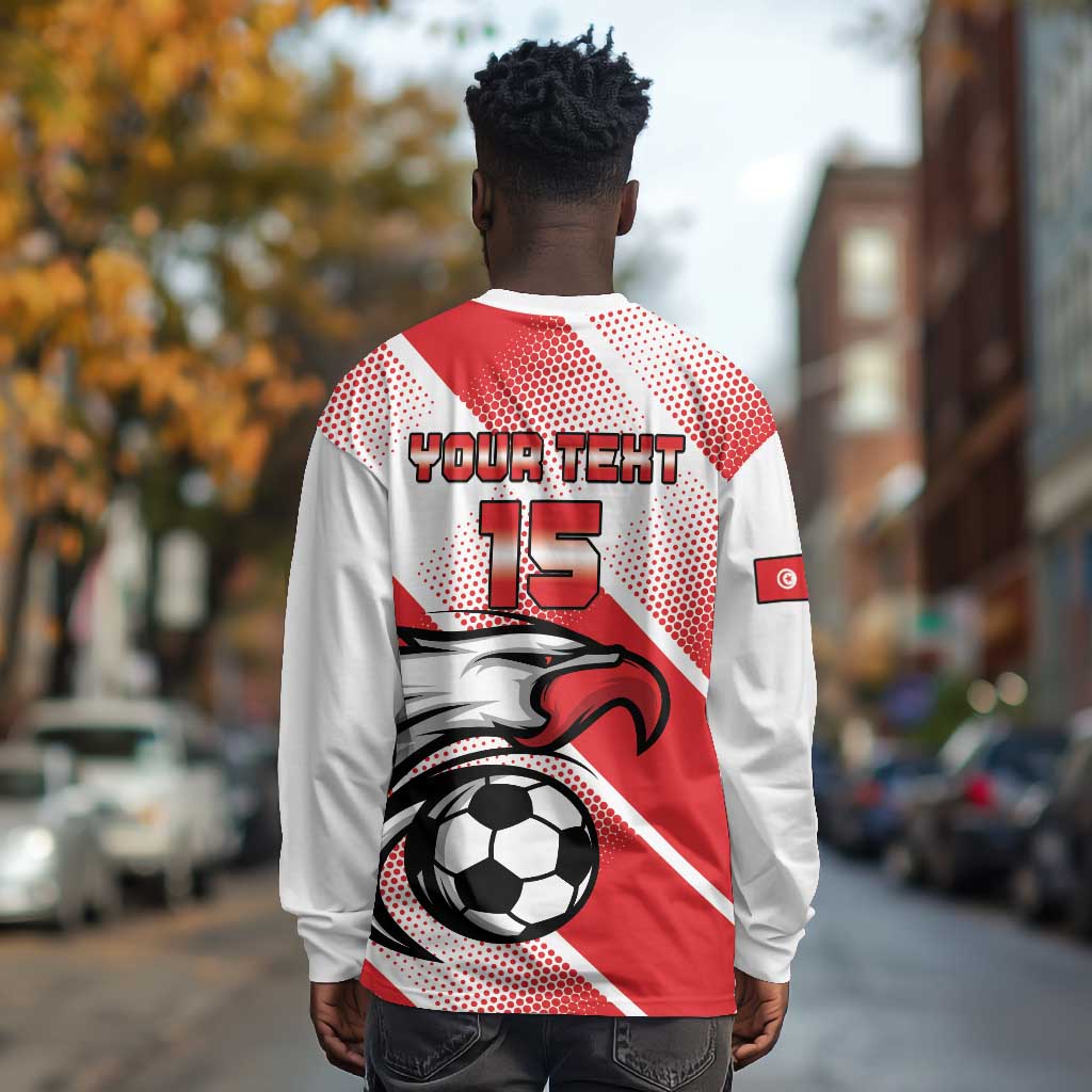 Custom Tunisia Football Long Sleeve Shirt Go Eagles of Carthage