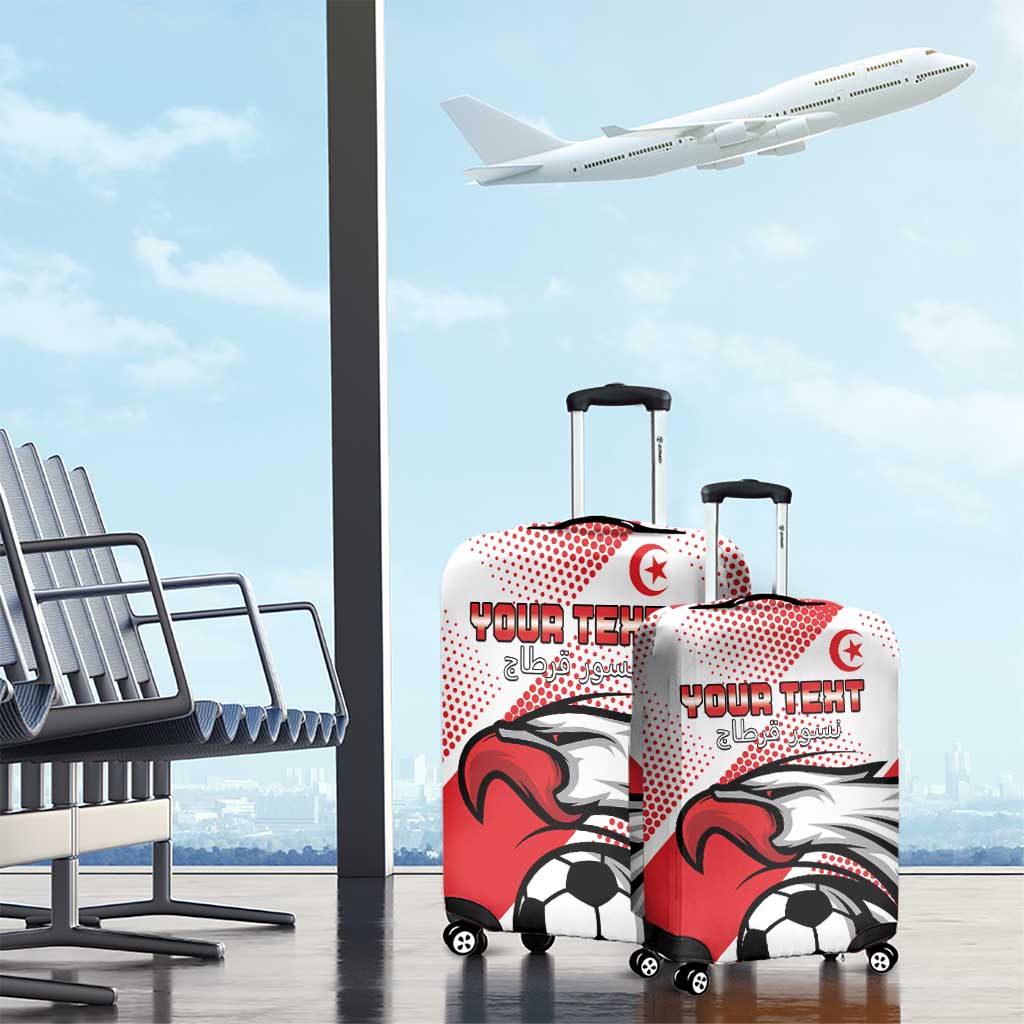 Custom Tunisia Football Luggage Cover Go Eagles of Carthage
