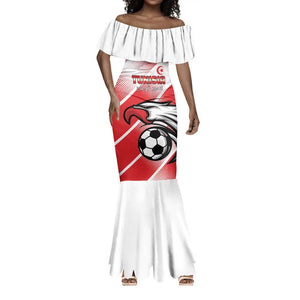 Custom Tunisia Football Mermaid Dress Go Eagles of Carthage