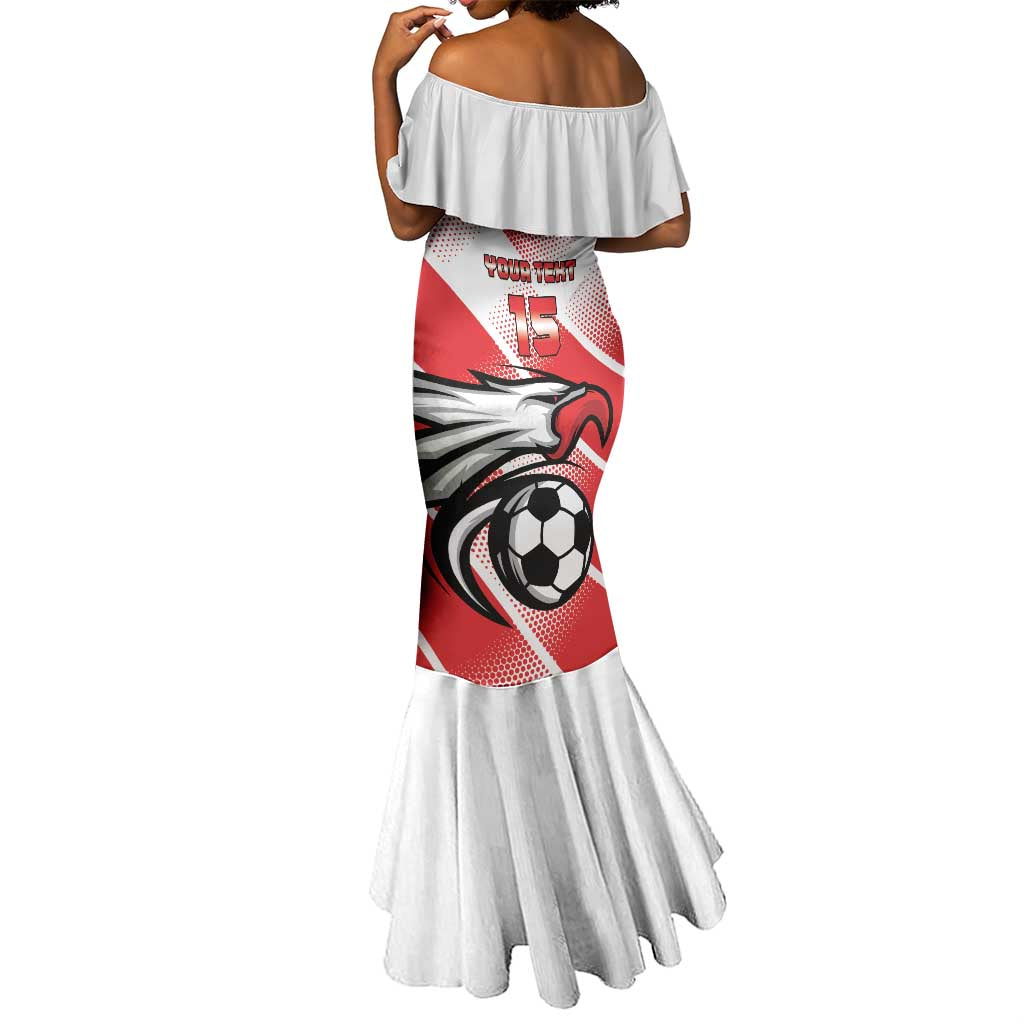 Custom Tunisia Football Mermaid Dress Go Eagles of Carthage