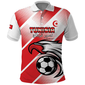 Custom Tunisia Football Polo Shirt Go Eagles of Carthage
