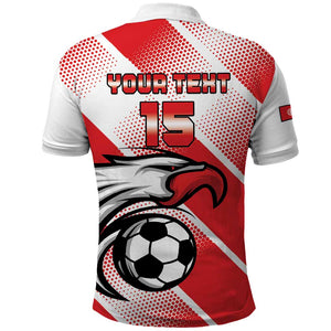 Custom Tunisia Football Polo Shirt Go Eagles of Carthage