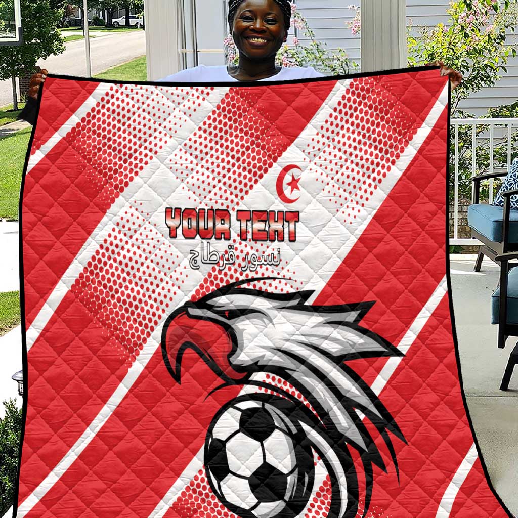 Custom Tunisia Football Quilt Go Eagles of Carthage
