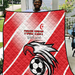 Custom Tunisia Football Quilt Go Eagles of Carthage