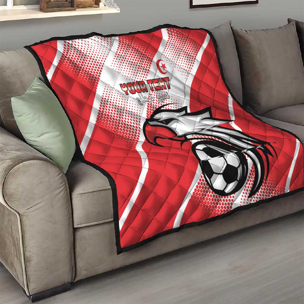 Custom Tunisia Football Quilt Go Eagles of Carthage