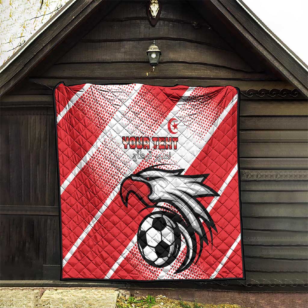 Custom Tunisia Football Quilt Go Eagles of Carthage