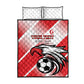 Custom Tunisia Football Quilt Bed Set Go Eagles of Carthage
