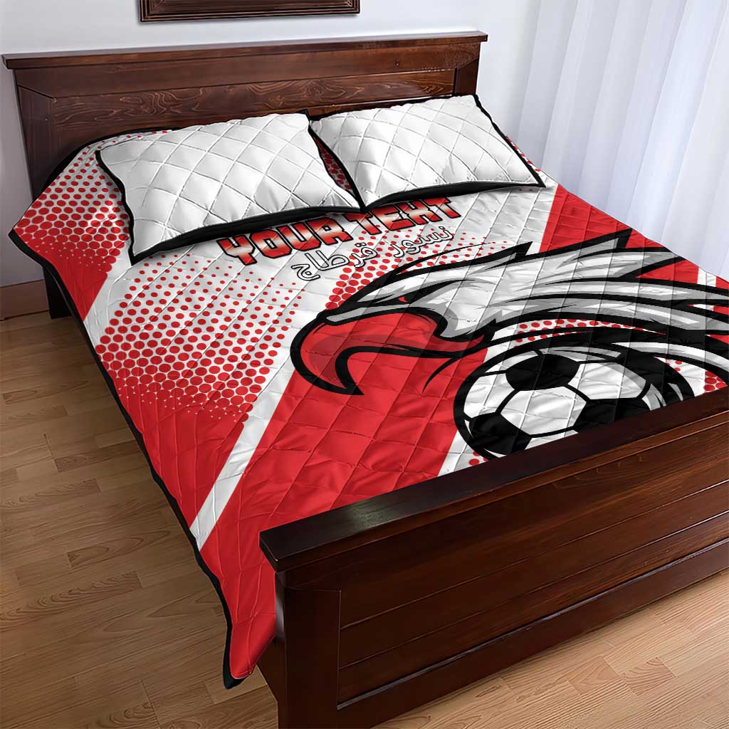 Custom Tunisia Football Quilt Bed Set Go Eagles of Carthage