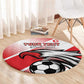 Custom Tunisia Football Round Carpet Go Eagles of Carthage