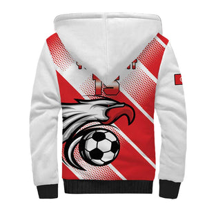 Custom Tunisia Football Sherpa Hoodie Go Eagles of Carthage