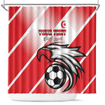 Custom Tunisia Football Shower Curtain Go Eagles of Carthage
