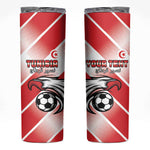 Custom Tunisia Football Skinny Tumbler Go Eagles of Carthage