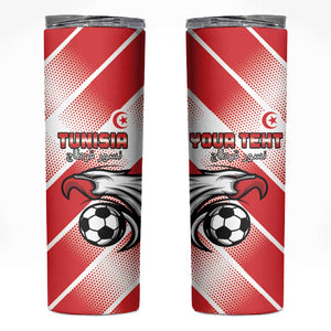 Custom Tunisia Football Skinny Tumbler Go Eagles of Carthage