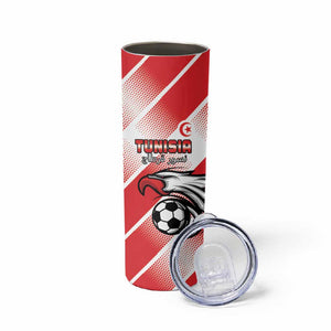 Custom Tunisia Football Skinny Tumbler Go Eagles of Carthage