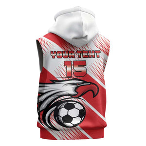 Custom Tunisia Football Sleeveless Hoodie Go Eagles of Carthage - African Pride