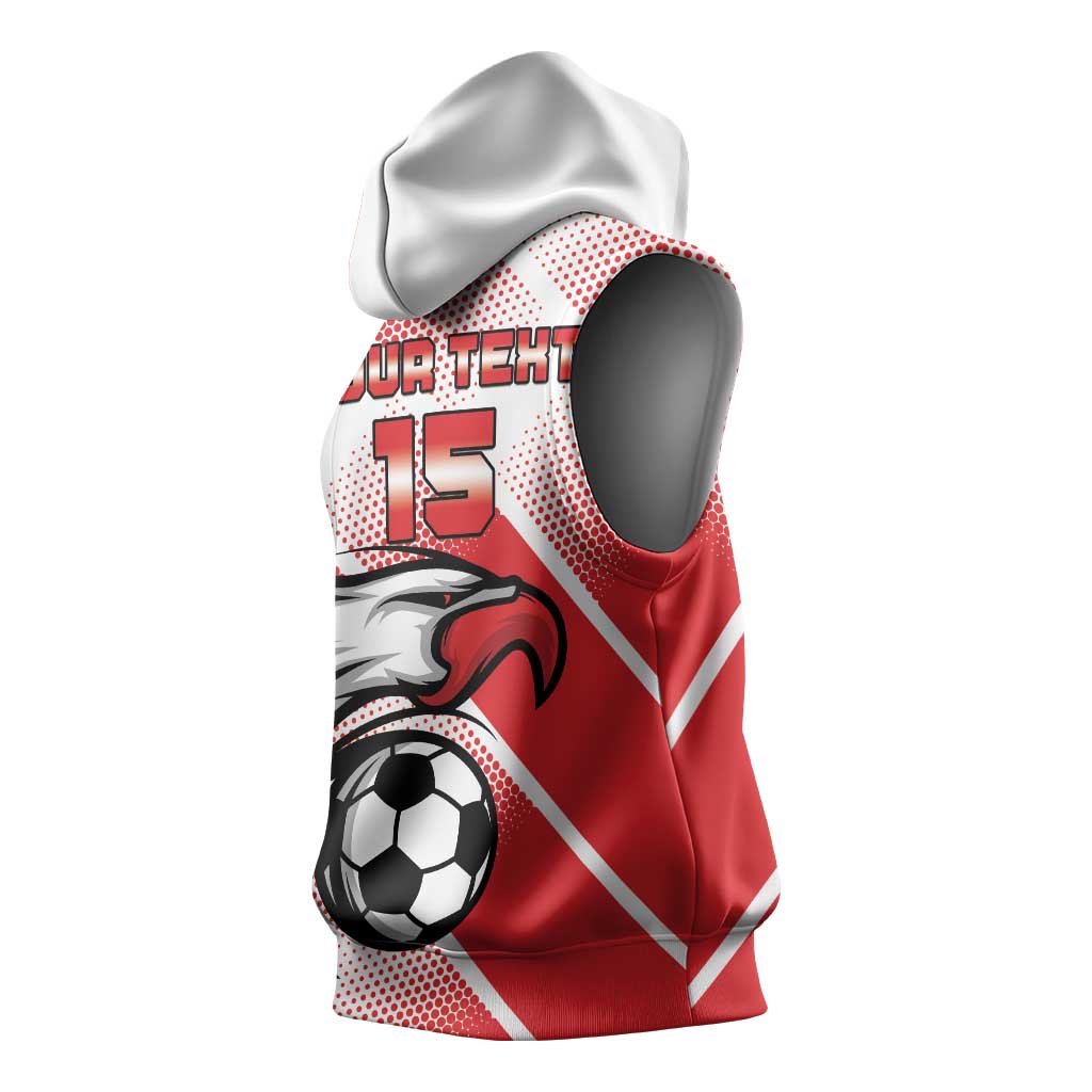 Custom Tunisia Football Sleeveless Hoodie Go Eagles of Carthage - African Pride