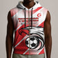 Custom Tunisia Football Sleeveless Zip Hoodie Go Eagles of Carthage - African Pride