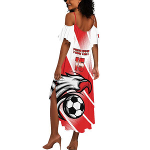 Custom Tunisia Football Summer Maxi Dress Go Eagles of Carthage