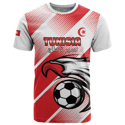 Custom Tunisia Football T shirt Go Eagles of Carthage