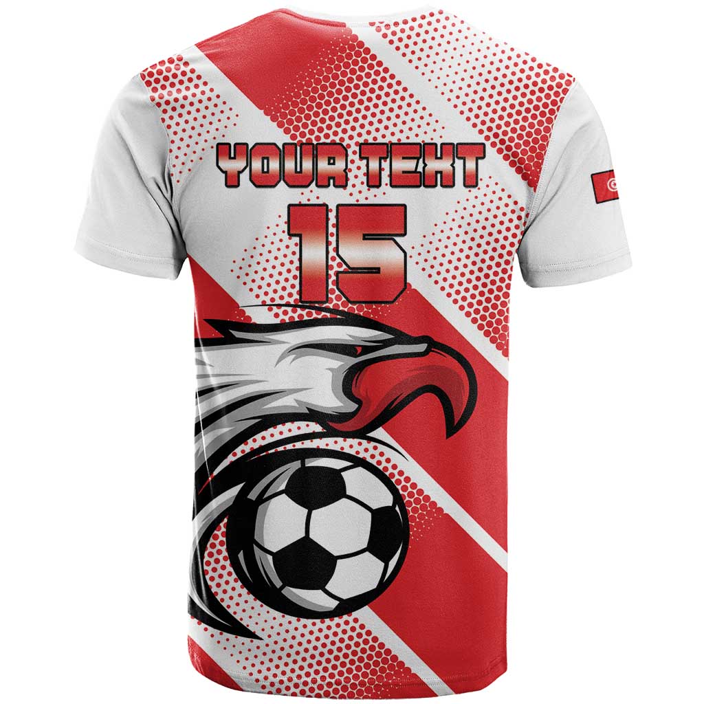 Custom Tunisia Football T shirt Go Eagles of Carthage