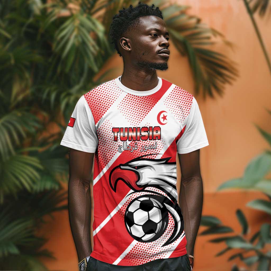 Custom Tunisia Football T shirt Go Eagles of Carthage