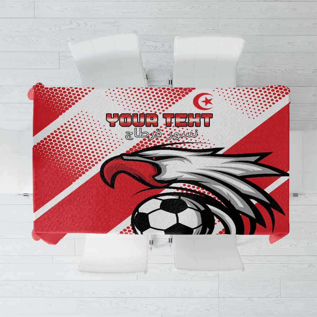 Custom Tunisia Football Tablecloth Go Eagles of Carthage
