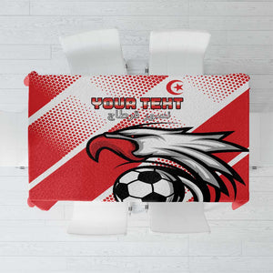 Custom Tunisia Football Tablecloth Go Eagles of Carthage