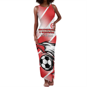 Custom Tunisia Football Tank Maxi Dress Go Eagles of Carthage
