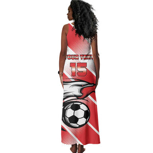 Custom Tunisia Football Tank Maxi Dress Go Eagles of Carthage